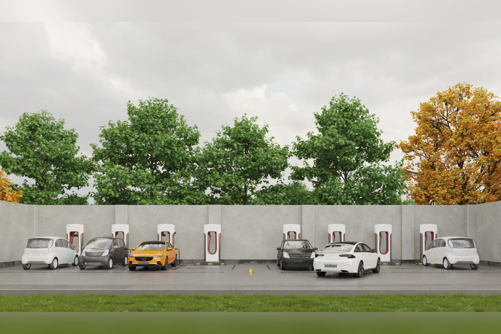 electric cars parking