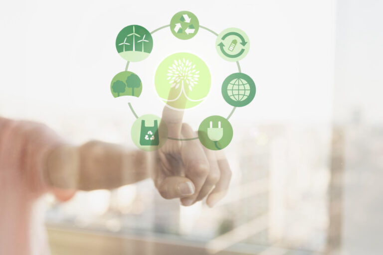green environmental icon wheel