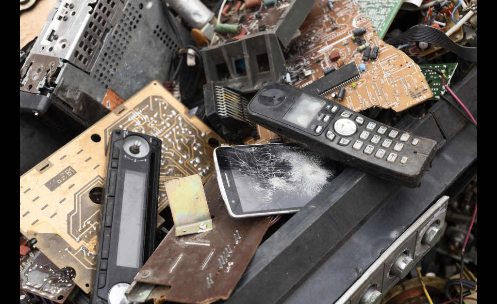 pile of electronic waste