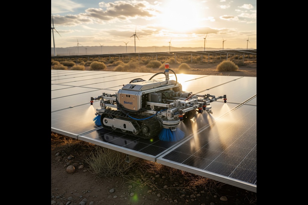 solar panel cleaning robot