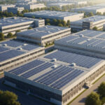 solar panels on commercial building rooftops