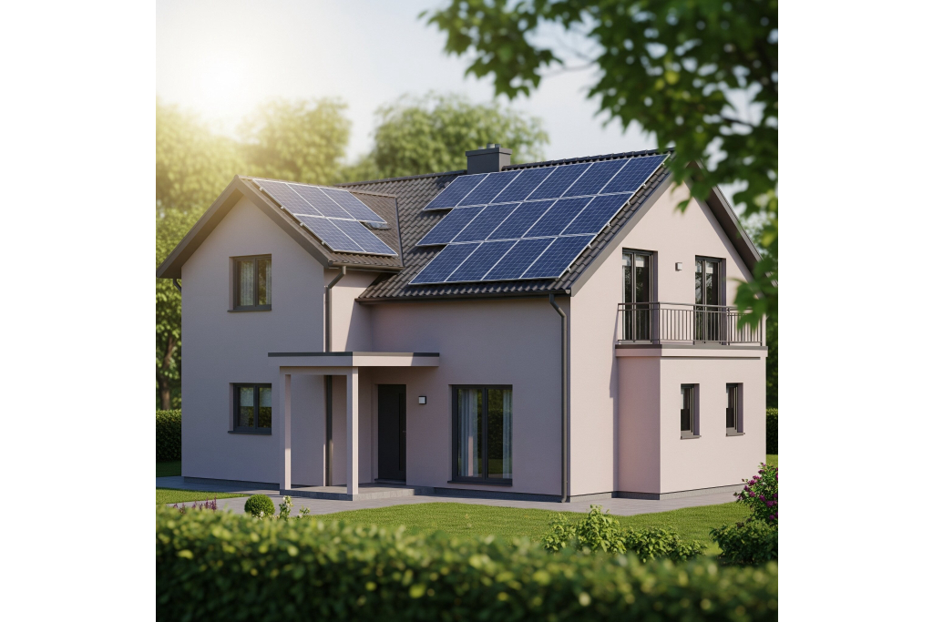 solar panels on house
